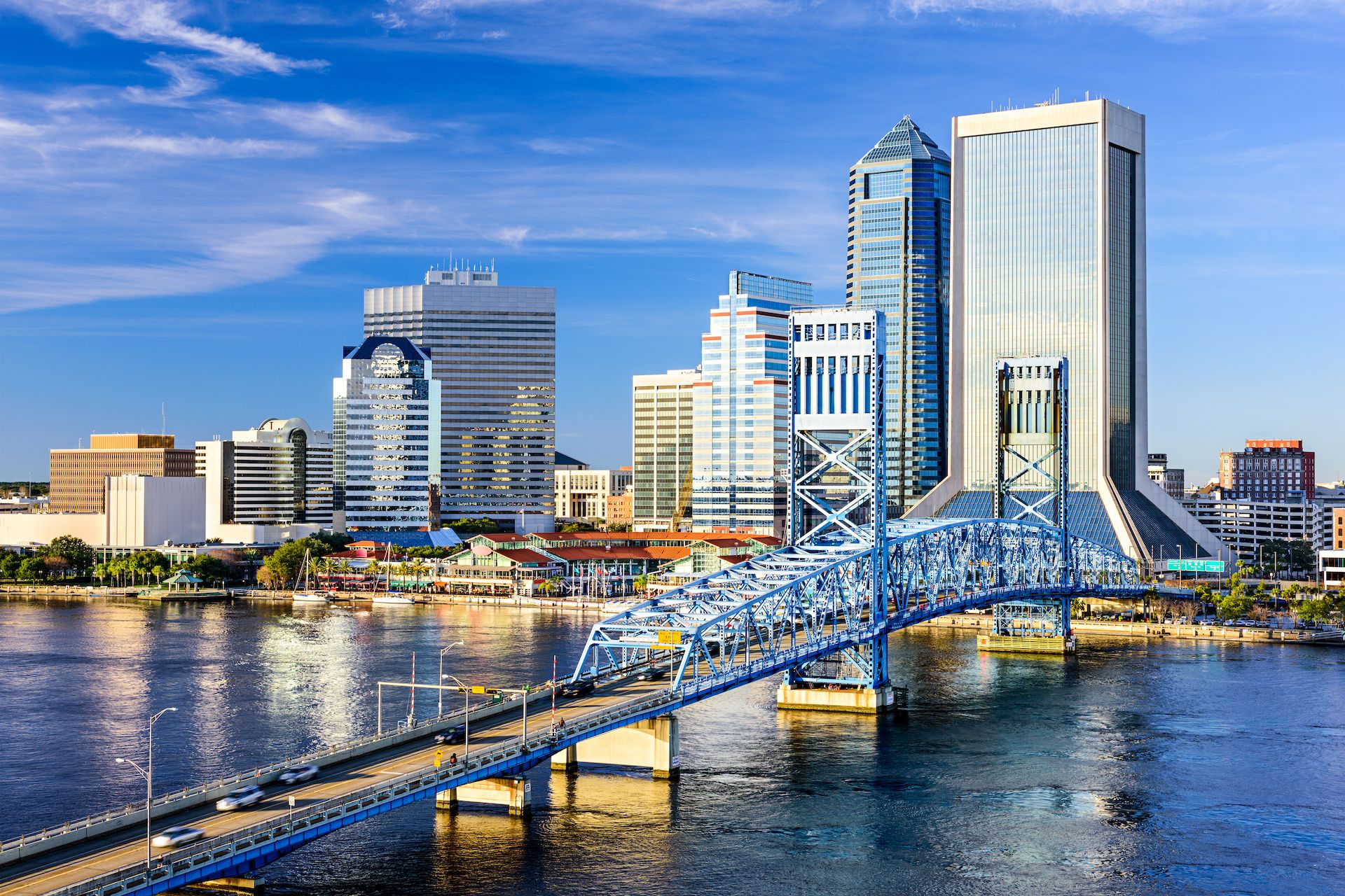 Jacksonville, Florida Skyline St. Johns River.