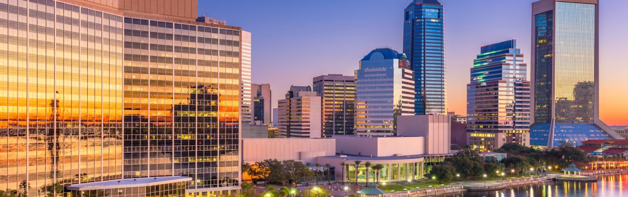 Jacksonville, Florida, USA downtown city skyline.